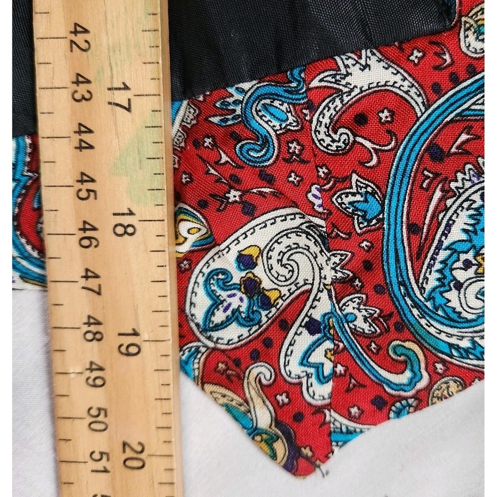 Vintage Vest By Mirrors Women's Size S Paisley 90s Colorful‎ Women's Artsy - Picture 9 of 9